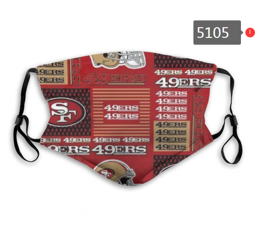 2020 NFL San Francisco 49ers #4 Dust mask with filter->nfl dust mask->Sports Accessory